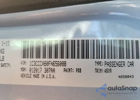 2015 Chrysler 200 Limited from USA, damaged, VIN 1C3CCCAB0FN656088